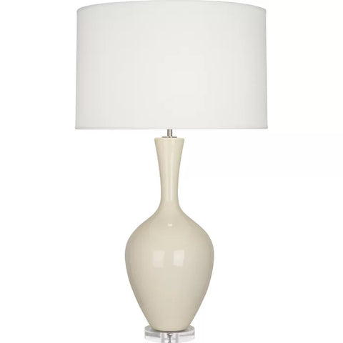 Large Soft White Lamps with Clear Base, Pair