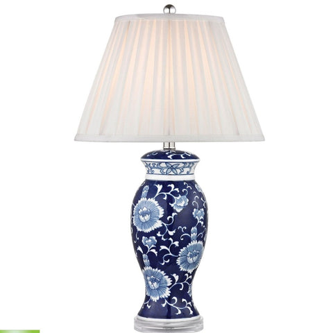 Blue and White Lamp Pair
