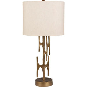 Gold Metal Abstract Lamp, Single