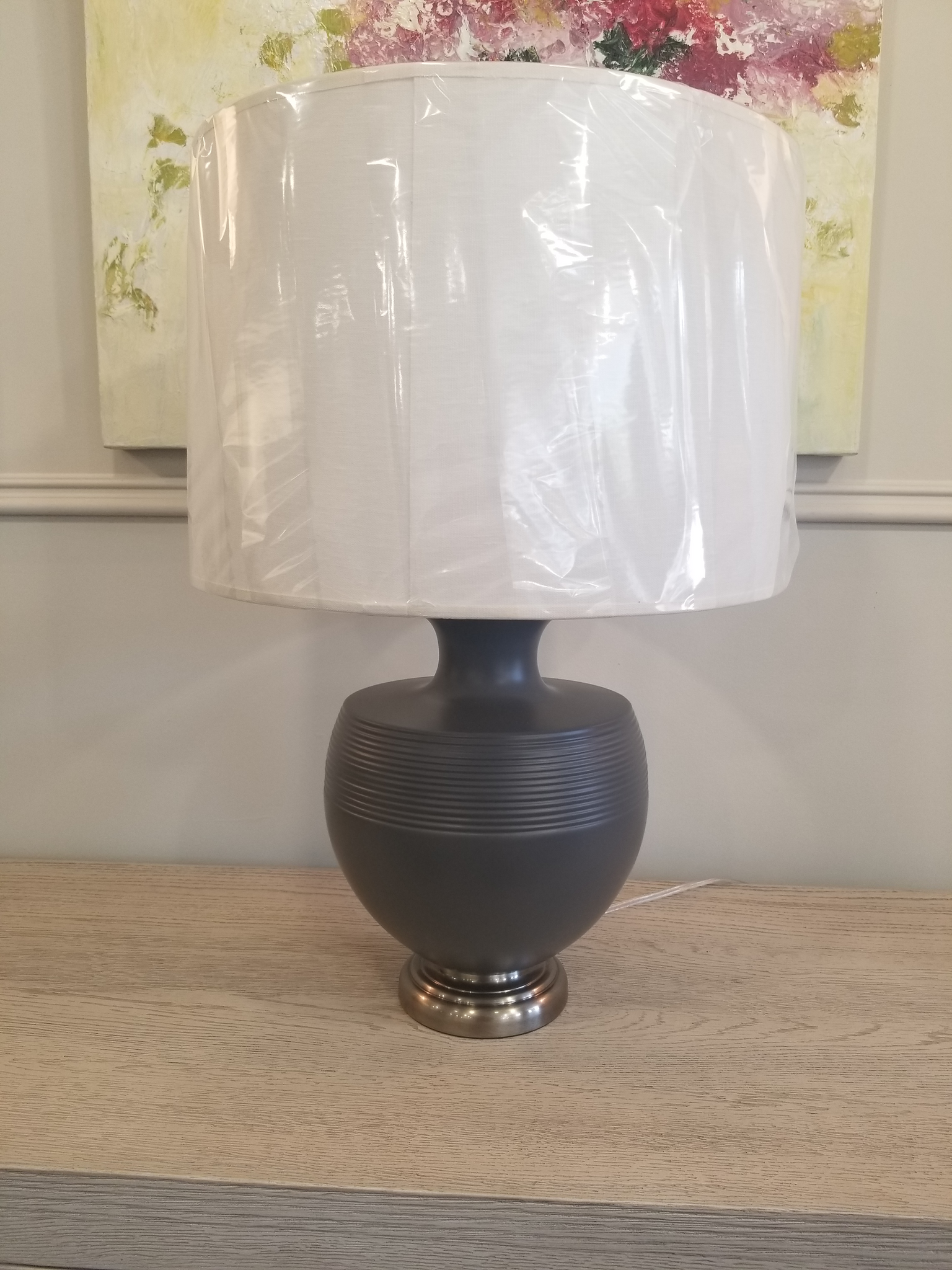 Grey Urn Lamp