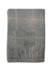 Awenda Charcoal Tan Check Throws