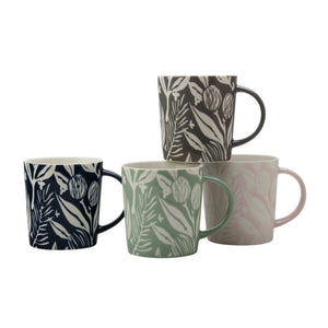 Set of 4 Patterned Mugs