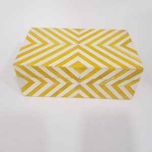 Yellow and White Bone Box