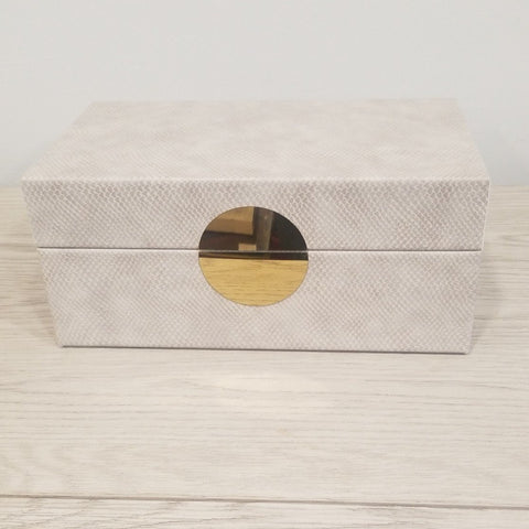 Beautiful Light Gray Covered Box